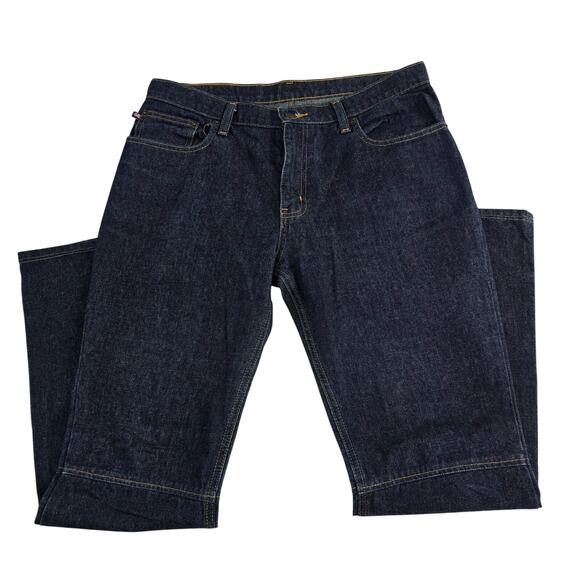 Ralph Lauren Lo rise flare jeans womens size 12 blue denim dark wash 6983 - Picture 1 of 10